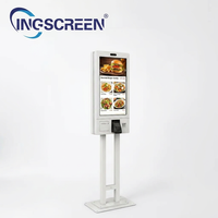 Sistema de Punto de Venta con Quiosco de Autoservicio Interior INGSCREEN, Máquina de Autoservicio para Supermercados con Escáner de Código de Barras e Impresora Térmica