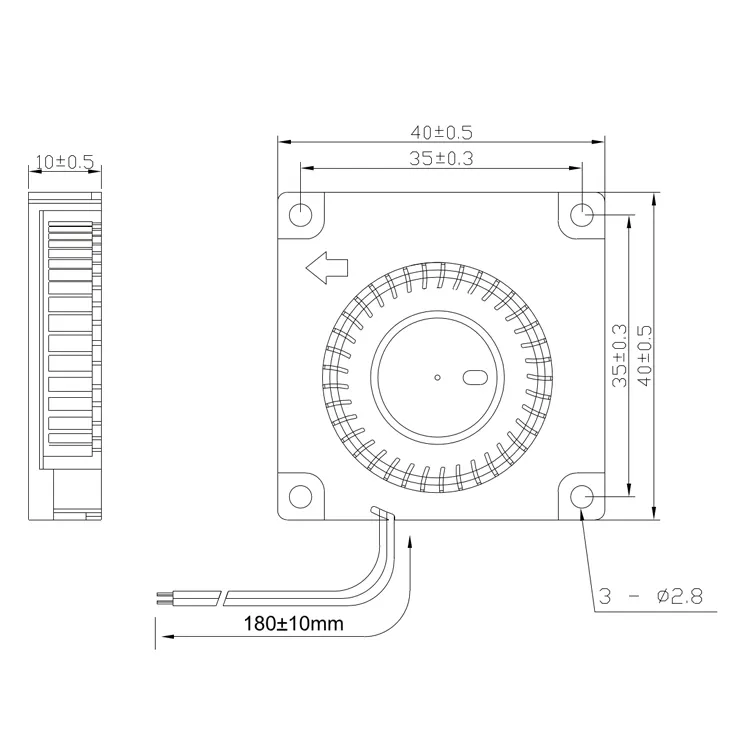 3D 프린터 부품 팬 4010 송풍기 40MM 40x40x10MM 24V DC 쿨러 소형 냉각 팬 3D PRINTER