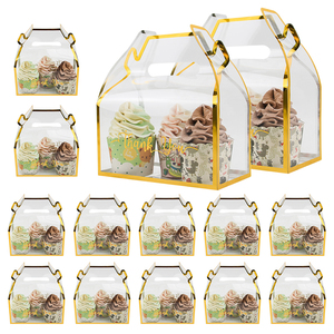 Boîtes d'Emballage Cadeau Transparentes en PVC avec Poignée pour Faveurs de Mariage, Fêtes d'Anniversaire, Bonbons et Pâtisseries - Product Image 1