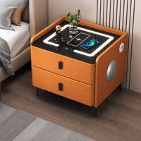 Table de Chevet Intelligente avec Recharge Sans Fil, Lumière LED et Verrouillage par Empreinte Digitale – Meuble de Chambre à Coucher – Vente en Gros Fabricant