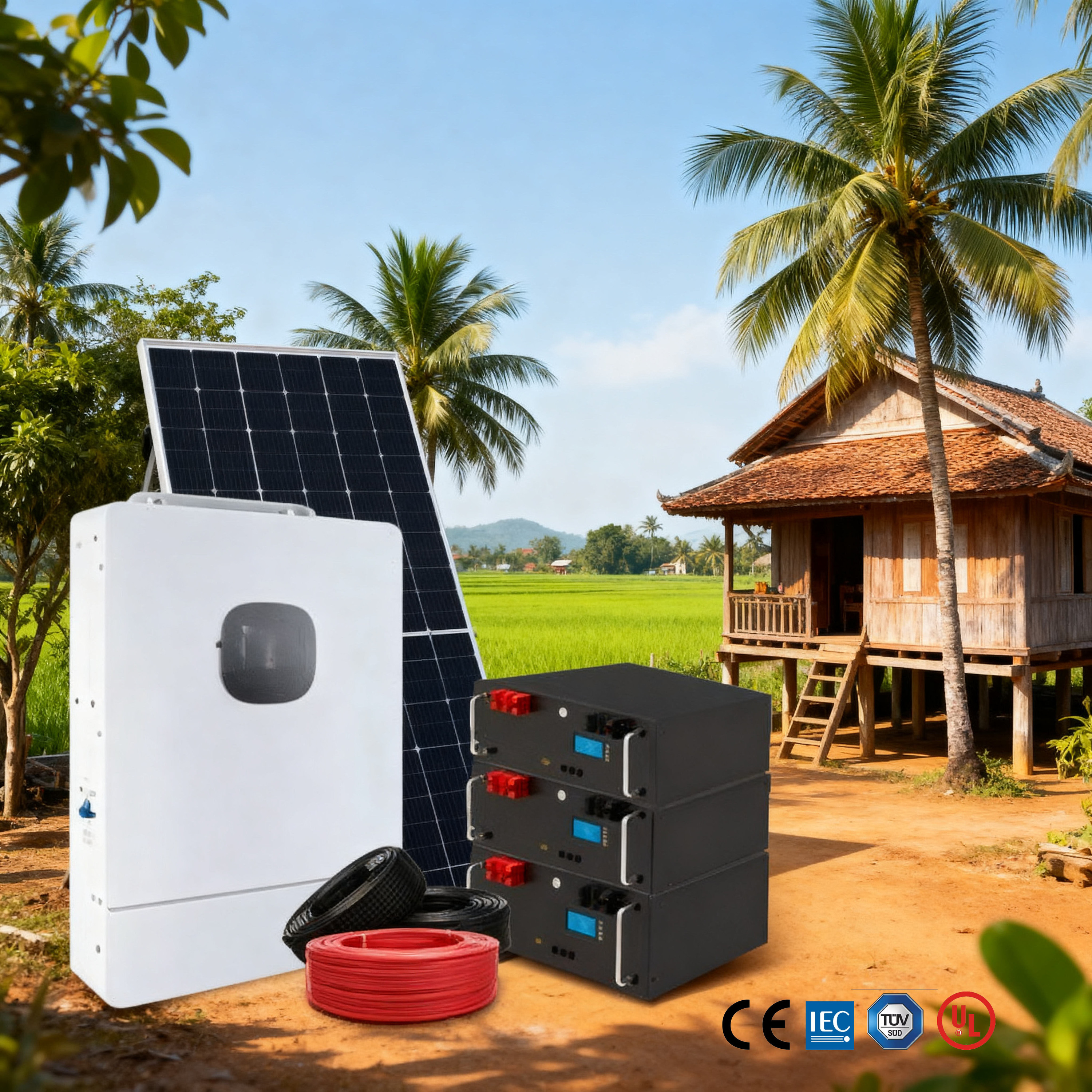 <strong>10kW</strong> Off-Grid <strong>Solar</strong> <strong>System</strong> Kit Complete with MPPT <strong>Inverter</strong> Panels 24/7 Continuous Power CE/TUV Certified Photovoltaic Setup