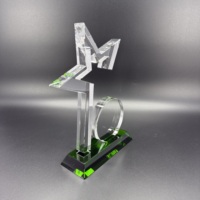 Trophée en cristal personnalisé de luxe, verre acrylique avec base, impression UV, thème ange gravé, cadeaux d'affaires - modèle de médaille gravée