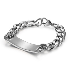Pulsera Curva Unisex de Acero Inoxidable al por Mayor, Estilo Europeo Americano Hip Hop <span class=keywords><strong>Cuba</strong></span> Retro de Yiwu - Product Image 2