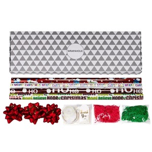 Custom Eco-Friendly Recyclable Double-Sided Metallized Gift <b>Wrap</b> <b>Paper</b> <b>Roll</b> Snowman Penguin Pattern Waterproof 100GSM Digital - Product Image 3