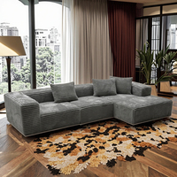 Ensemble de canapés modulaires modernes pour maison, petit mobilier domestique avec combinaison d'angle carrée, compression sous vide pour villas