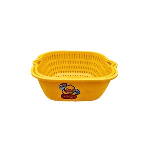 Cesta de Drenaje de Doble Capa con Forma de Pato Amarillo, 23.5x21.5x8.5cm, Juego de Coladores de Cocina de Plástico PP - Product Image 5