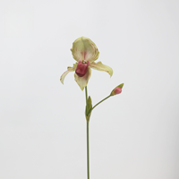 Fleurs artificielles en matériau PU, orchidée Phalaenopsis, toucher réel, pour la décoration d'hôtel - Noël, Saint-Valentin, Pâques, haute simulation