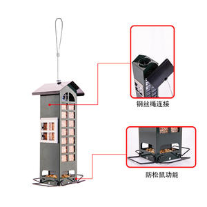 Grensoverschrijdende Nieuwe Outdoor Intelligente Elastische Eekhoorn-Proof Metalen Plastic Vogel <span class=keywords><strong>Feeder</strong></span> Binnenplaats Tuin China Fabriek - Product Image 4