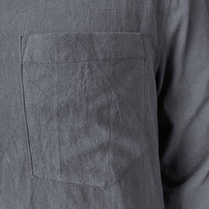 Camicia <span class=keywords><strong>da</strong></span> <span class=keywords><strong>uomo</strong></span> <span class=keywords><strong>in</strong></span> <span class=keywords><strong>lino</strong></span> di cotone Vintage con colletto a bottone ricamato stampato su misura per <span class=keywords><strong>abiti</strong></span> autunnali - Product Image 6