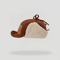 Gorros de invierno cálidos para caza, ciclismo, con orejeras, de cuero, de felpa gruesa, con logotipo bordado personalizado, estilo Ushanka