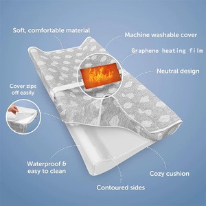 Portable Baby Heating Pad Far Infrared Nursing Changing Table Waterproof Sponge Baby Massage <b>Cover</b> for Diaper Changes - Product Image 3