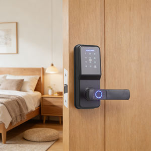 Serrure de porte intelligente avec biométrie de haute précision, déverrouillage rapide et fiable, étanche, adaptable à toutes les portes et <span class=keywords><strong>clé</strong></span> d'urgence - Product Image 1