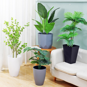Jardinières décoratives en plastique Pots de <span class=keywords><strong>fleurs</strong></span> Pots de <span class=keywords><strong>fleurs</strong></span> grand vitrage extérieur <span class=keywords><strong>pas</strong></span> <span class=keywords><strong>cher</strong></span> <span class=keywords><strong>grande</strong></span> <span class=keywords><strong>taille</strong></span> utilisé avec fleur/plante verte forme ronde - Product Image 1