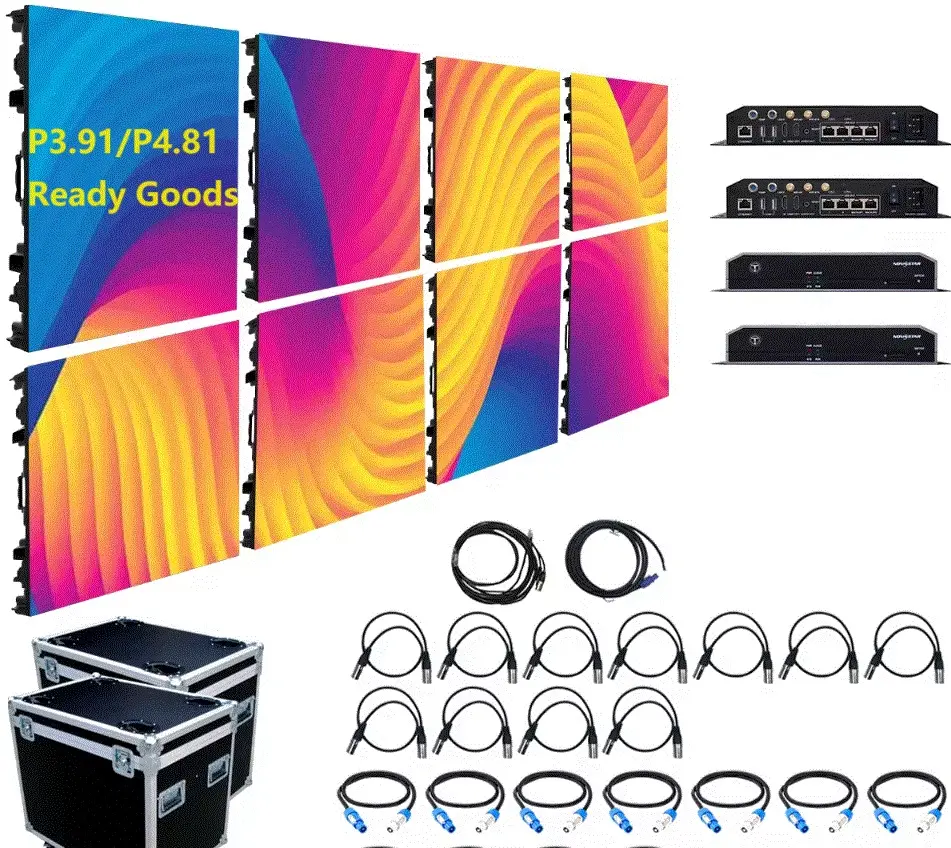 Popular P2.9 HD video wall flexible curvo publicidad estudio de televisión alquiler interior pantalla LED con alta calidad
