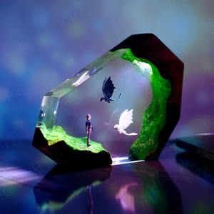 Adorno de Resina con Diseño de Dragón, Escena 3D, Figura en Miniatura de Chimuelo, Brillo y Furia, Decoración Coleccionable, Regalo para Fanáticos de la Animación - Product Image 1