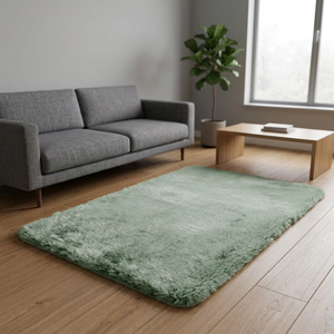 Alfombra de Piel Sintética Suave Color Menta, Antideslizante, Decorativa para Interiores, 60x120 cm - Product Image 1