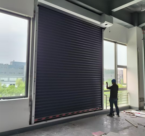 Pintu Gulung Baja Galvanis Tahan Badai Terlaris, Pintu Garasi Otomatis Keamanan Tinggi Tahan Air dengan Remote - Product Image 4