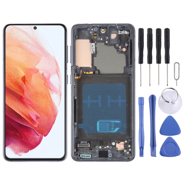 Wholesale 6.2 Inch OLED Material LCD Screen for Samsung Galaxy S21 5G SM-G991B Digitizer Full Assembly With Frame LCD Flex Cable