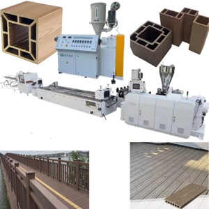 Modern co-ekstrüzyon <span class=keywords><strong>WPC</strong></span> zemin döşeme kare kabartmalı PE <span class=keywords><strong>WPC</strong></span> profil yapma makinesi - Product Image 2