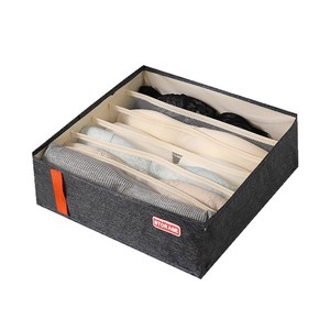 Underwear Storage Box Foldable Stackable With Compartments <b>Drawer</b> Organizer Rectangular Solid Color - Product Image 5