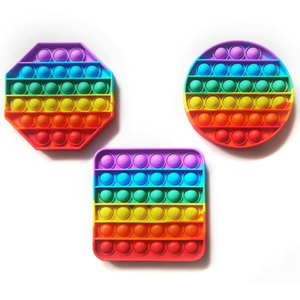 Vente en gros 2024 arc-en-ciel en silicone Push <span class=keywords><strong>Pop</strong></span> Bubble Fidget jouets sensoriels anti-stress cadeaux pour filles enfants Sensory <span class=keywords><strong>It</strong></span> - Product Image 1