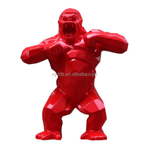 Offerta Speciale Statua Decorativa di Animale in Metallo e Resina Scultura di Gorilla in Fibra di Vetro per Decorazione Esterna - Product Image 6