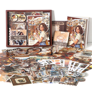 Simno cổ điển thẩm mỹ người sổ lưu niệm cung cấp Kit A6 lưới máy tính xách tay Nhật Ký Nguồn cung cấp dán trang trí văn phòng phẩm - Product Image 1