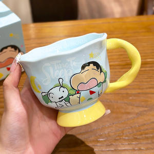 แก้วเซรามิคลายการ์ตูนเครยอนชินจัง พร้อมหูจับ สำหรับคู่รัก ดื่มกาแฟ ชา ของขวัญฤดูใบไม้ผลิ 2025 - Product Image 2