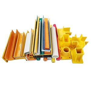 Perfil de pultrusión FRP Tubo rectangular circular cuadrado Ángulo de acero en forma de I Marca de canal de acero Pile Tee Servicio de corte personalizado - Product Image 1