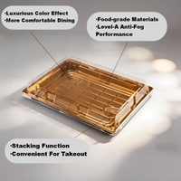 Conteneur à sushi en plastique épais jetable, boîte résistante aux déchirures, construction robuste pour la livraison à emporter sur longue distance