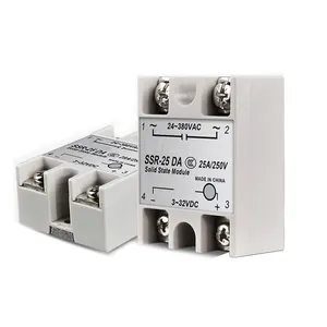 Kontrol DC relay Solid state, modul regulator tegangan AC ssr-10da/25da/40da DC-AC