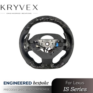 <span class=keywords><strong>Volant</strong></span> en cuir et fibre de carbone Kryvex pour Lexus IS250/LS460/LS600h 2007-2012, intérieur personnalisé - Product Image 2
