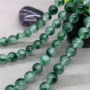 Cuentas lisas redondas de <span class=keywords><strong>Calcedonia</strong></span> <span class=keywords><strong>verde</strong></span> al por mayor, cuentas sueltas de piedra natural para la fabricación de joyas (AB2104) - Product Image 1