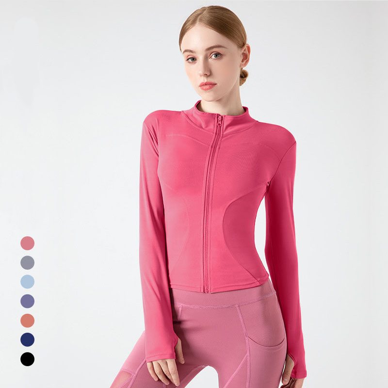 Long-sleeved tight yoga clothes for outer wear slimming and fitness running yoga sports jacket