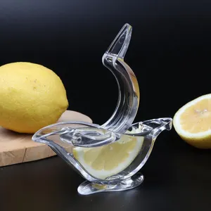 Burung untuk pembuat jus Lemon bentuk Mini Manual jeruk alat buah Manual tekan Manual dapur portabel Slip rumah Remas transparan