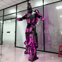 Costume de robot LED multicolore lumineux pour la marche sur échasses, accessoire en EVA taille adulte, directement de l'usine pour l'animation de scène DJ