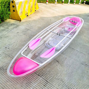 <span class=keywords><strong>Petit</strong></span> bateau <span class=keywords><strong>de</strong></span> pêche en plastique Bateau transparent Drop Stitch Kayak clair kayak canoë transparent à vendre - Product Image 4