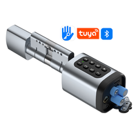 Serrure de porte électronique intelligente Tuya TTLock avec déverrouillage par empreinte digitale biométrique, carte RFID, mot de passe, application, clé, Bluetooth