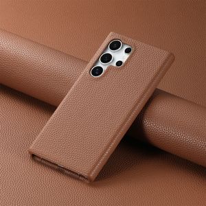 Per Samsung S25 custodia protettiva semplice colore solido Litchi modello per Samsung S24 A56 custodia per telefono cellulare - Product Image 5