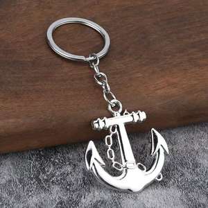 Llavero de <span class=keywords><strong>ancla</strong></span> vintage Llavero de mosquetón náutico de moda Estilo de dibujos animados de metal de aleación de zinc - Product Image 4
