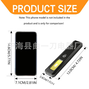 Lampe de poche portable LED, batterie rechargeable 600mAh, légère et compacte pour une utilisation en extérieur - Product Image 2