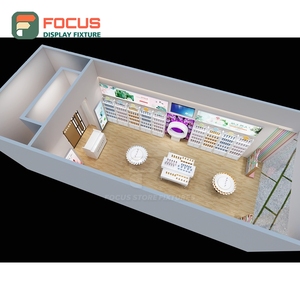 Professional Retail Shop Melamine <b>Display</b> <b>Case</b> Solution Provider Cosmetic Shop Design - Product Image 6