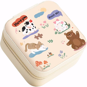 Mini étui de voyage portable pour femmes et filles Petit organisateur de bijoux pour affichage et boîtes de rangement Accessoires de présentation de bijoux - Product Image 6