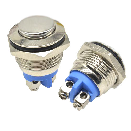 16MM <strong>Push</strong> <strong>Button</strong> <strong>Switch</strong> 250V <strong>5A</strong> with Binding Post Terminal Self Resetting Stainless Steel <strong>Switch</strong> for Car Auto