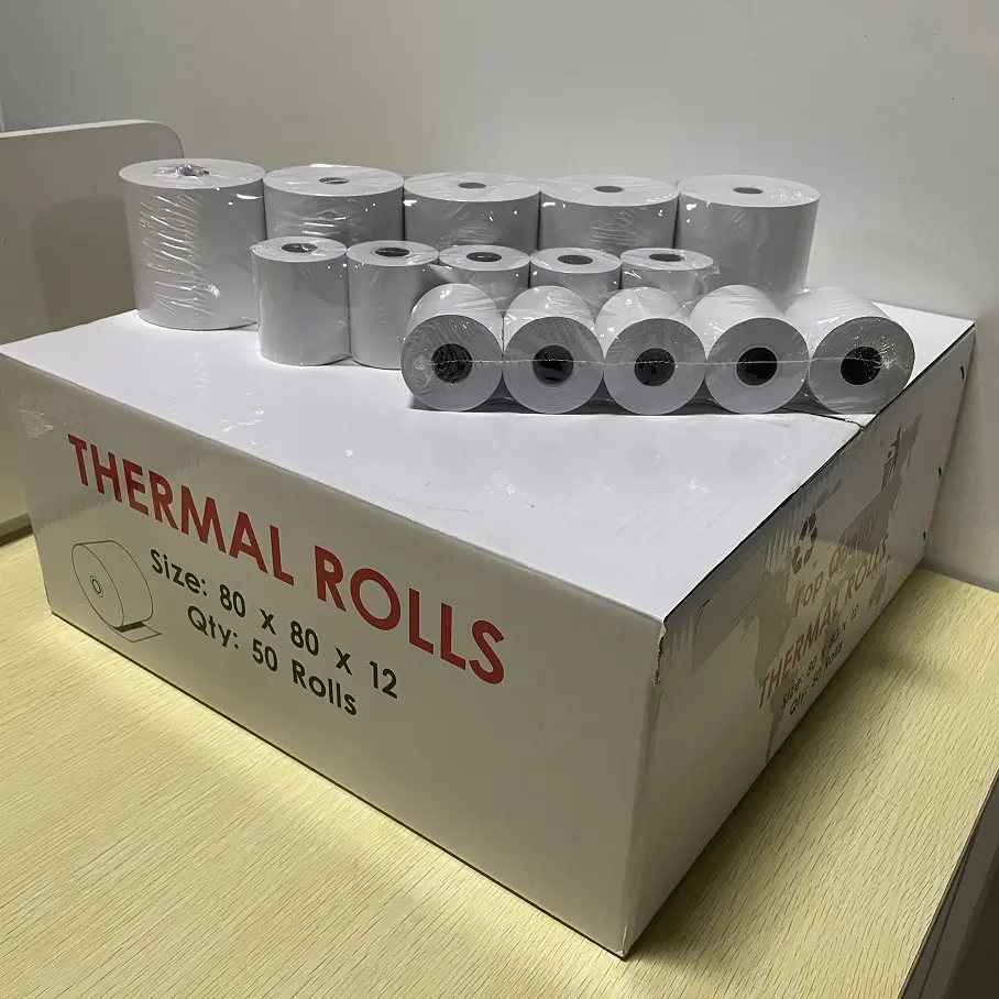 Factory Direct Thermal Paper Roll Cash Register Paper 80mm 57mm for Cashier Receipt POS ATM Bank Thermal Paper Roll