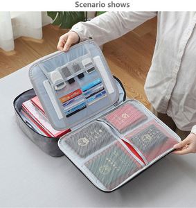 Organizador de Documentos de Viaje de 2 Capas, Estuche para Pasaportes, Organizador de Archivos Impermeable, Bolsa de Almacenamiento - Product Image 2