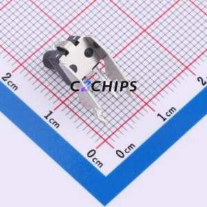 TC-6615C-9.0 6.1*6.1*9.0 260g Tactile Switch Through hole,6.1x6.1mm Single Pole Single Throw Round Button 2.6N Right Angle - Product Image 2