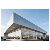 Bâtiment préfabriqué en structure métallique légère à ossature à pignon, entrepôt industriel en structure d'acier, immeuble de bureaux en structure d'acier