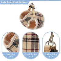 Harnais pour chien réversible et rembourré en fibre, avec logo personnalisé, design floral, gilet à pointes