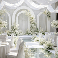 Fleurs de mariage, série blanche, personnalisables par image, arrangement de fleurs artificielles, décoration de fête, décoration de baby shower, ornements de scène